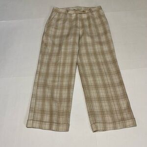 🍁Cinema Prime Plaid Wide-Leg Pants